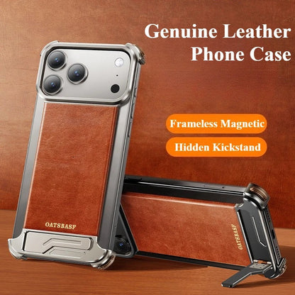 Frameless Magnetic Leather iPhone 17 Pro Max / Pro / Air Case - FonKayz