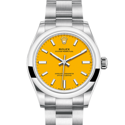 RLX oyster perpetual jaune 31mm