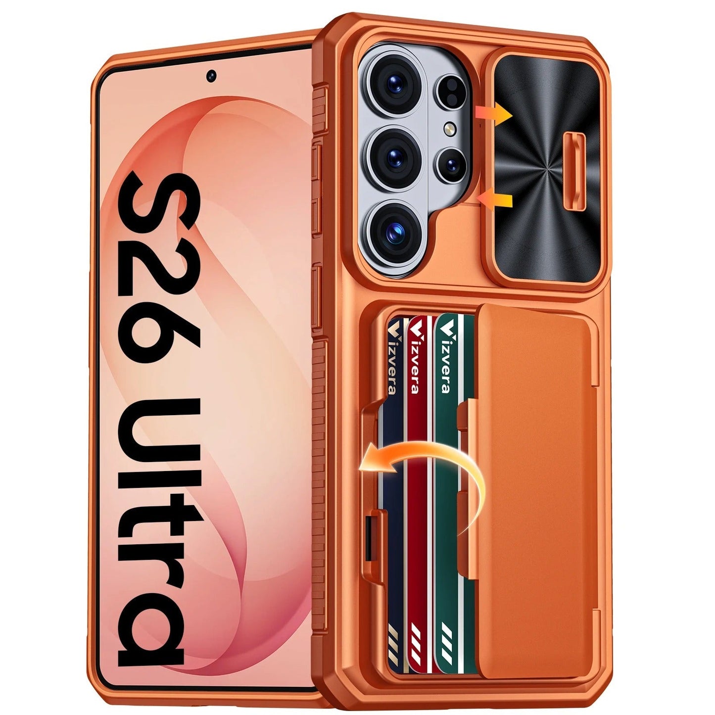 Galaxy S26 Ultra RFID Wallet Case with Camera Cover