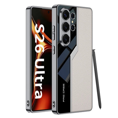 Galaxy S26 Ultra Luxury Leather Plating Case