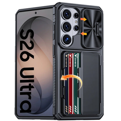 Galaxy S26 Ultra RFID Wallet Case with Camera Cover