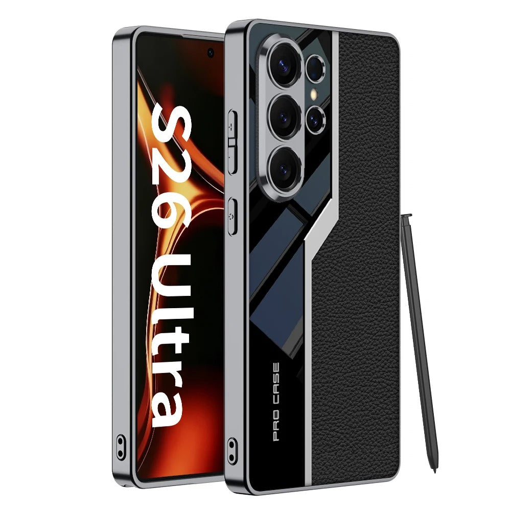 Galaxy S26 Ultra Luxury Leather Plating Case