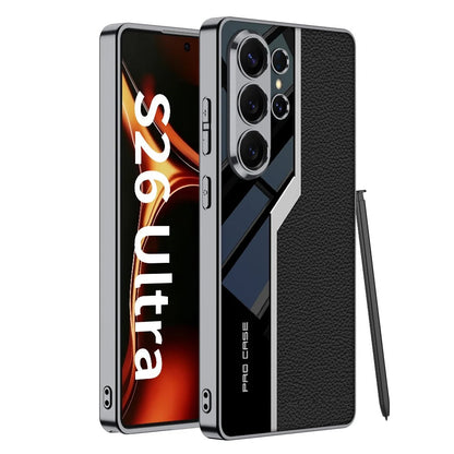 Galaxy S26 Ultra Luxury Leather Plating Case
