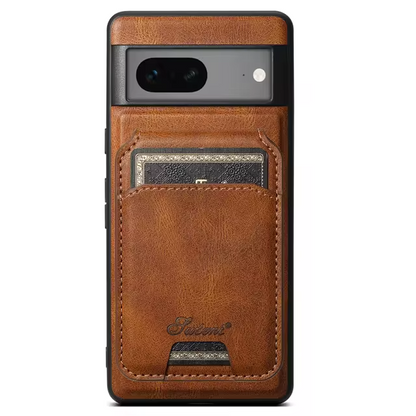 MagSafe Luxury Wallet Phone Case for Google Pixel Series - Card Holder Leather Magnetic Cover - FonKayz