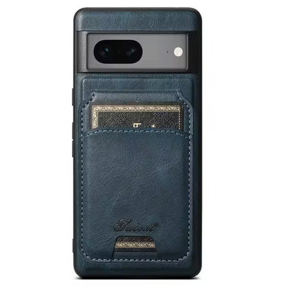 MagSafe Luxury Wallet Phone Case for Google Pixel Series - Card Holder Leather Magnetic Cover - FonKayz