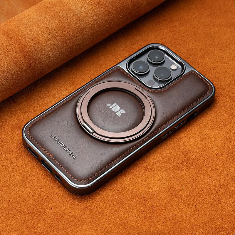 LuxStand® – iPhone 17 Series Leather MagSafe Case - FonKayz