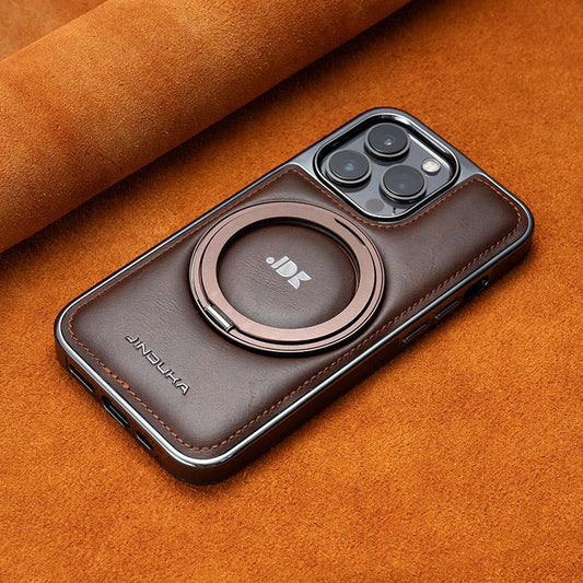 LuxStand® – iPhone 17 Series Leather MagSafe Case - FonKayz