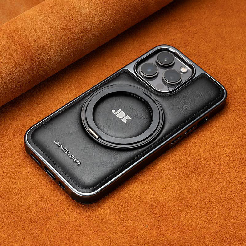 LuxStand® – iPhone 17 Series Leather MagSafe Case - FonKayz