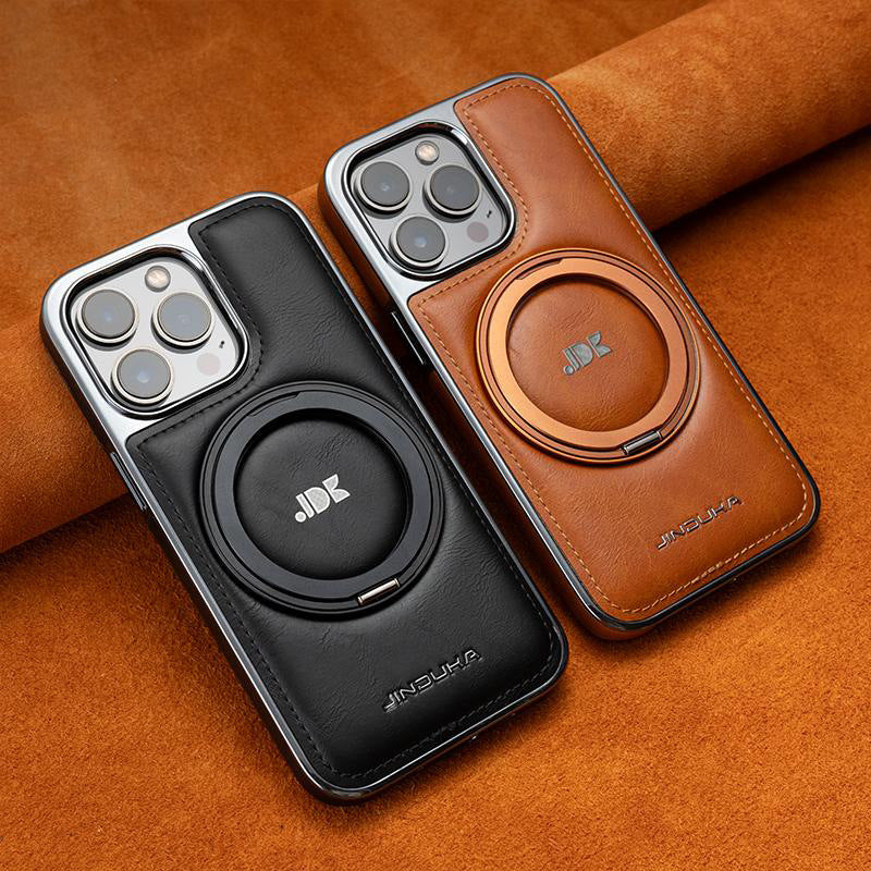 LuxStand® – iPhone 17 Series Leather MagSafe Case - FonKayz