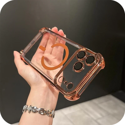 iPhone 17 Pro Max / Pro / Air Magnetic Clear Case – Shockproof Airbag Corners & Anti-Yellowing - FonKayz