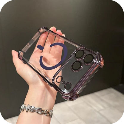 iPhone 17 Pro Max / Pro / Air Magnetic Clear Case – Shockproof Airbag Corners & Anti-Yellowing - FonKayz
