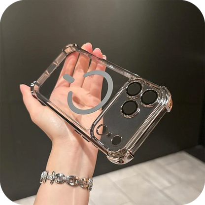 iPhone 17 Pro Max / Pro / Air Magnetic Clear Case – Shockproof Airbag Corners & Anti-Yellowing - FonKayz