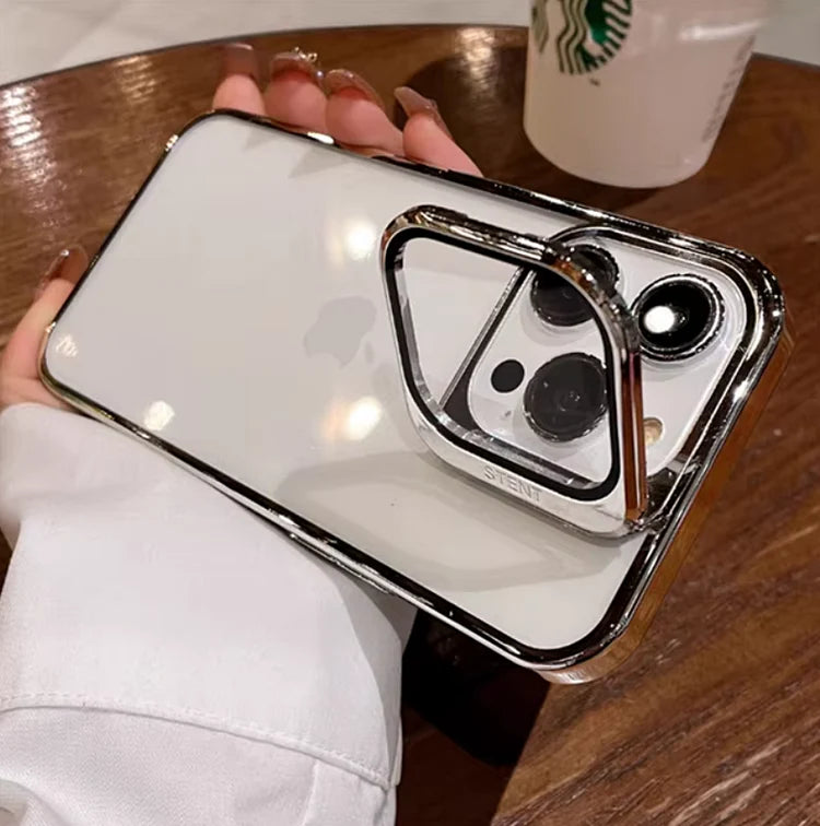 Transparent Lens Holder Cover for iPhone