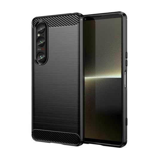 Carbon Fiber Shockproof Silicone Case For Sony Xperia